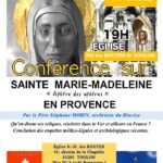 .... Le 15 novembre 2024.... : Conférence sur Sainte Marie-Madeleine en Provence